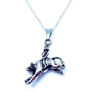 Bull Rider Necklace Rodeo
